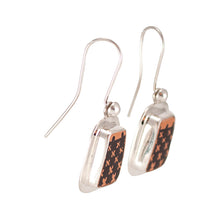 Load image into Gallery viewer, Mata Ortiz Broken Pottery Shard and Silver Earrings by Beltran NON NATIVE