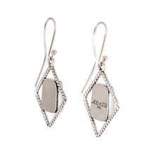 Load image into Gallery viewer, Mata Ortiz Broken Pottery Shard and Silver Earrings by Beltran NON NATIVE