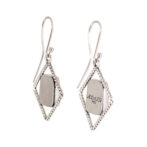 Mata Ortiz Broken Pottery Shard and Silver Earrings by Beltran NON NATIVE