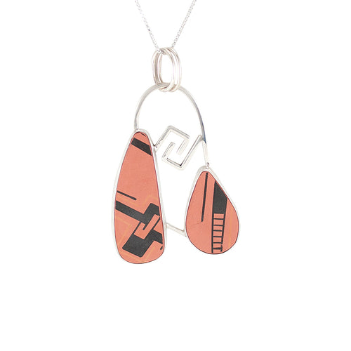 Mata Ortiz Broken Pottery Chard Pendant Necklace by Beltran NON NATIVE