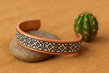 Load image into Gallery viewer, Navajo Native American Copper and Sterling Silver Cuff Bracelet by Wylie SKU 233198