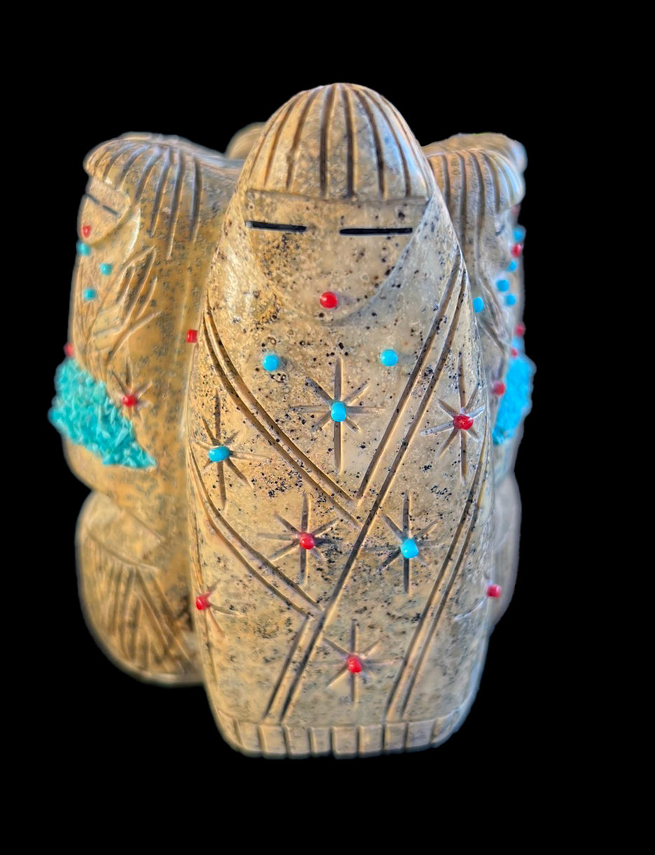 小物 ZUNA Zuni Native American Corn Maiden Fetish by Terrance Martza