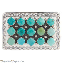Load image into Gallery viewer, Native American Navajo Carico Lake Turquoise Belt Buckle by Beard SKU224093