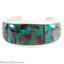 Load image into Gallery viewer, Navajo Native American Turquoise and Purple Shell Bracelet by Lee SKU224130