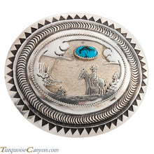 Load image into Gallery viewer, Navajo Native American Dead Pawn Turquoise Belt Buckle SKU224297