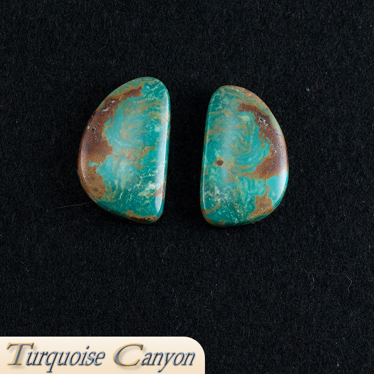 Set of Two Natural Kingman Mine Turquoise Loose Stones - 52.0 Carats SKU224683