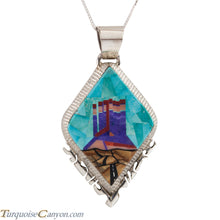 Load image into Gallery viewer, Navajo Native American Turquoise Pendant Necklace Alvin Yellowhorse SKU224712