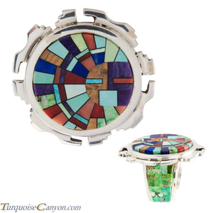 Navajo Native American Turquoise Ring Size 12 1/2 by Calvin Desson SKU224713