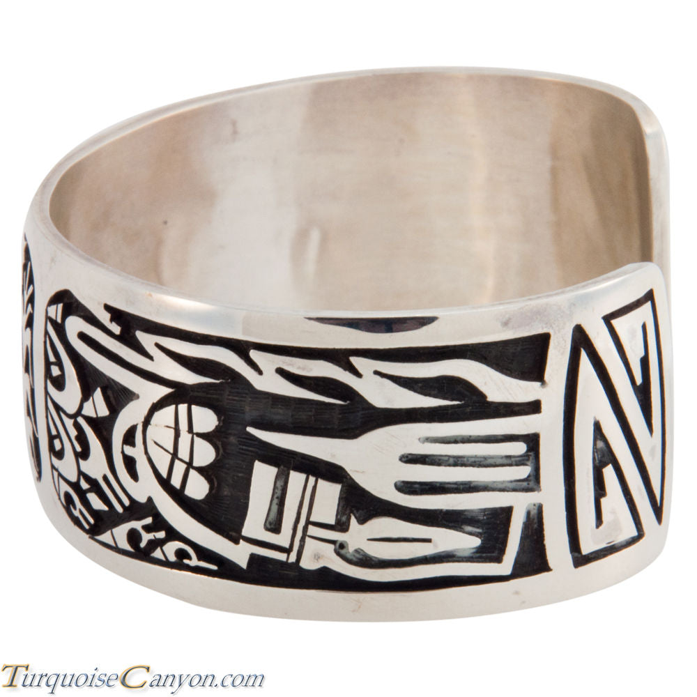Hopi Native American Sterling Silver Overlay Bracelet by Daren Silas  SKU224763