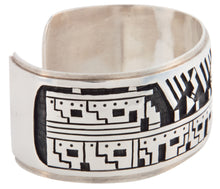 Load image into Gallery viewer, Hopi Native American Sterling Silver Pueblo Bracelet by Clifton Mowa SKU224774