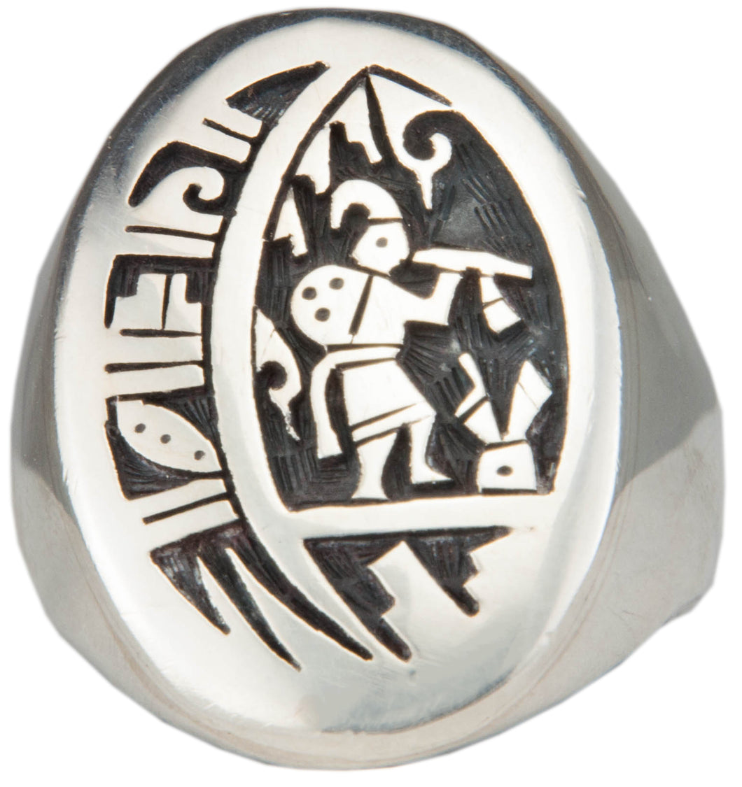 Hopi Native American Kokopelli Ring Size 13 1/2 by Daren Silas SKU224796