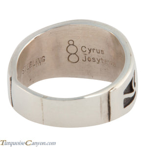 Hopi Native American Bear Silver Ring Size 9 3/4 by Cyrus Josytewa SKU224815