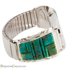 Load image into Gallery viewer, Navao Native American Kingman Turquoise Watch Tips by Johnny Johnson SKU224922