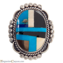 Load image into Gallery viewer, Navajo Native American Turquoise Inlay Ring Size 8 by Willeto SKU225112