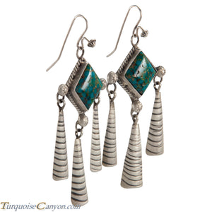 Navajo Native American Turquoise Mountain Earrings by Lee SKU225146