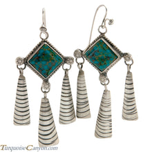 Load image into Gallery viewer, Navajo Native American Turquoise Mountain Earrings by Lee SKU225146