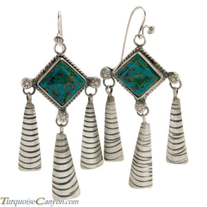 Navajo Native American Turquoise Mountain Earrings by Lee SKU225146