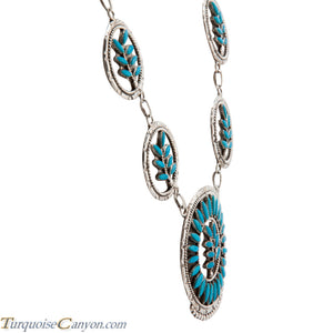 Zuni Native American Turquoise Necklace and Earrings by Etsate SKU225385