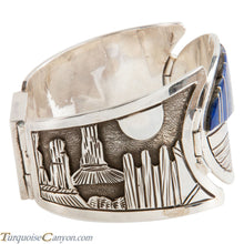 Load image into Gallery viewer, Navajo Native American Lapis Inlay Bracelet by Floyd Becenti SKU225512