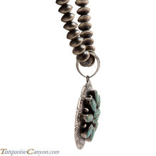 Load image into Gallery viewer, Navajo Native American Mine Number 8 Turquoise Pendant w Necklace SKU225568