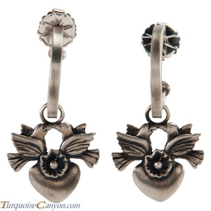 Navajo Native American Heart Earrings by Juan Willie SKU225615
