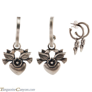 Navajo Native American Heart Earrings by Juan Willie SKU225615