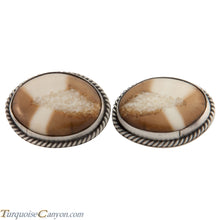 Load image into Gallery viewer, Navajo Native American Fossilized Walrus Ivory Cuff Links by Willeto SKU225638
