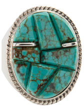 Load image into Gallery viewer, Navajo Native American Mine Number 8 Turquoise Ring Size 12 SKU225772
