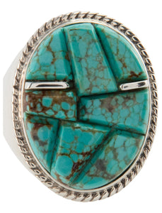 Navajo Native American Mine Number 8 Turquoise Ring Size 12 SKU225772