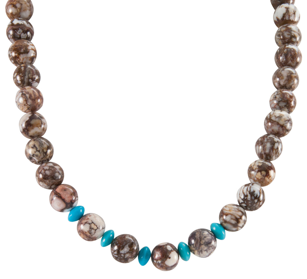 Navajo Native American Magnesite and Turquoise Necklace SKU225954