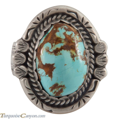 Navajo Native American Crescent Valley Turquoise Ring Size 6 3/4 SKU226008
