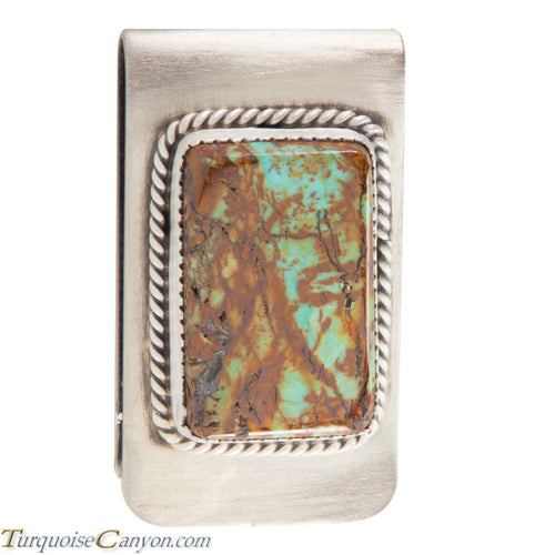 Navajo Native American Kingman Mine Turquoise Money Clip SKU226055
