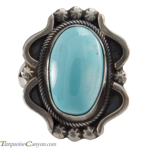 Navajo Native American Blue Gem Mine Turquoise Ring Size 5 1/4 SKU226140