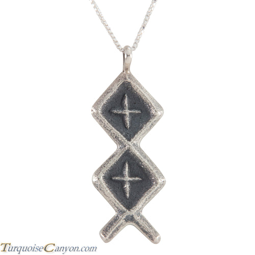 Navajo Native American Sterling Silver Pendant by Monty Claw SKU226223