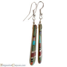 Load image into Gallery viewer, Santo Domingo Turquoise Coral and Shell Inlay Earrings by Coriz SKU226427