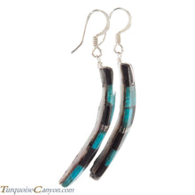 Load image into Gallery viewer, Santo Domingo Turquoise and Jet Shell Earrings by Tortalita SKU226451