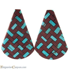 Load image into Gallery viewer, Santo Domingo Turquoise and Pipestone Shell Earrings by Rena Owen SKU226479
