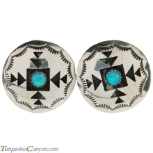 Load image into Gallery viewer, Navajo Native American Lab Opal Silver Shadow Box Earrings by Perry SKU226480