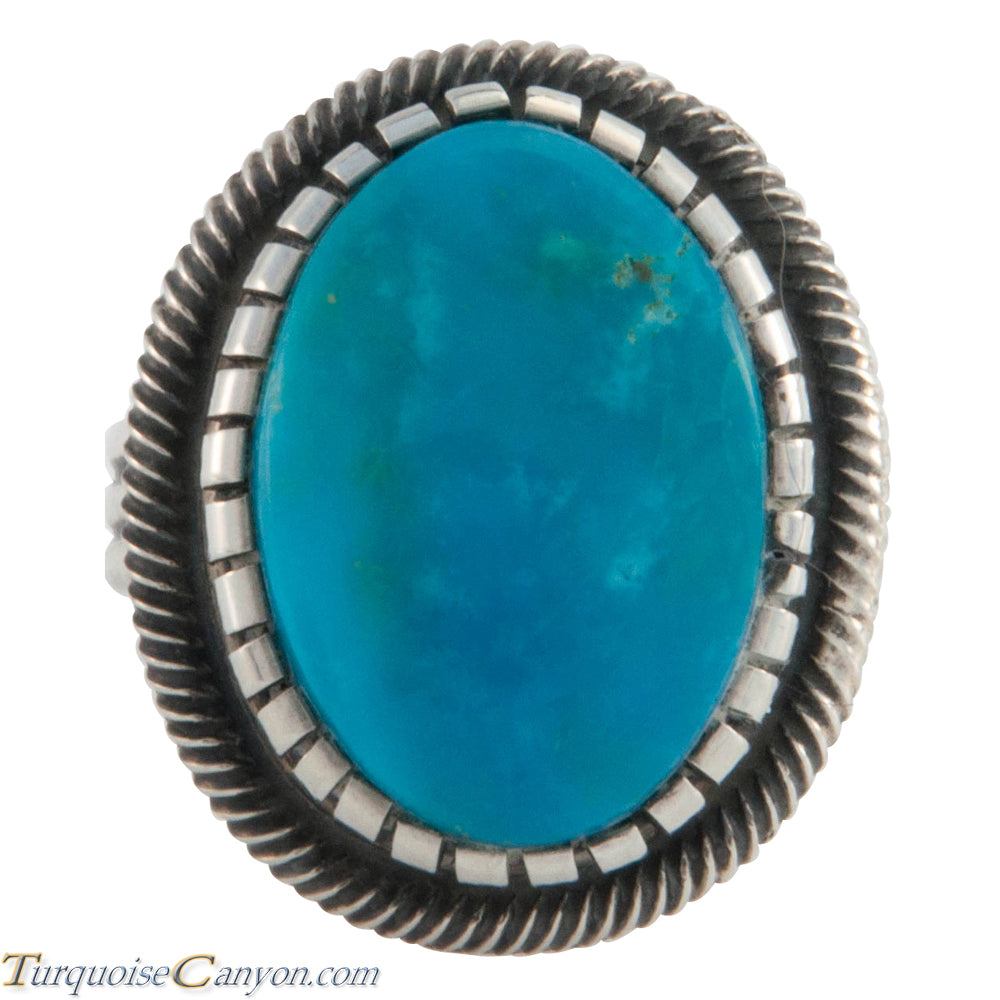 Navajo Native American Kingman Turquoise Ring Size 8 by Martinez SKU226625