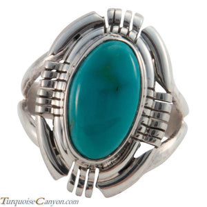 Navajo Native American Kingman Turquoise Ring Size 7 1/4 by Secatero SKU226628