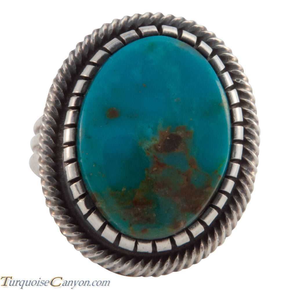 Navajo Native American Kingman Turquoise Ring Size 6 3/4 by Martinez SKU226630