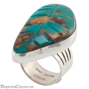 Navajo Native American Royston Turquoise Ring Size 8 by Juan Guerro SKU226633