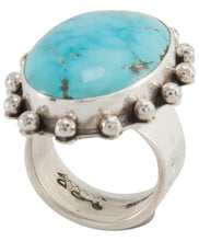 Load image into Gallery viewer, Santo Domingo Stone Mountain Turquoise Ring Size 7 1/2 by Coriz SKU226648