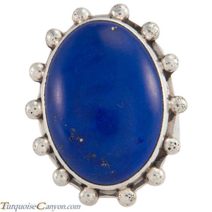 Santo Domingo Native American Lapis Ring Size 7 1/2 by Daniel Coriz SKU226650