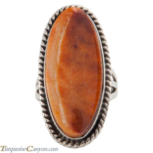 Navajo Native American Orange Spiny Oyster Shell Ring Size 5 1/2 SKU226651