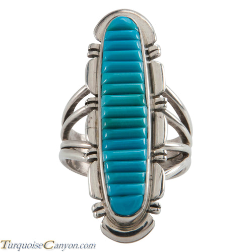 Navajo Native American Sleeping Beauty Turquoise Ring Size 6 3/4 SKU226666