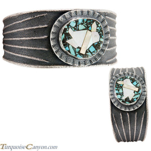 Navajo Native American Turquoise w Penguin Bracelet by Monty Claw SKU226675