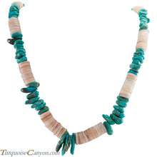 Load image into Gallery viewer, Santo Domingo Shell and Turquoise Heishi Necklace by Juanita Skeets SKU226694