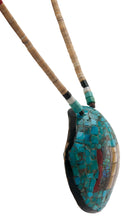 Load image into Gallery viewer, Santo Domingo Kewa Pueblo Dead Pawn Turquoise Shell Necklace SKU226702