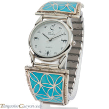 Load image into Gallery viewer, Zuni Native American Turquoise Inlay Watch Tips by Nakatewa SKU226713